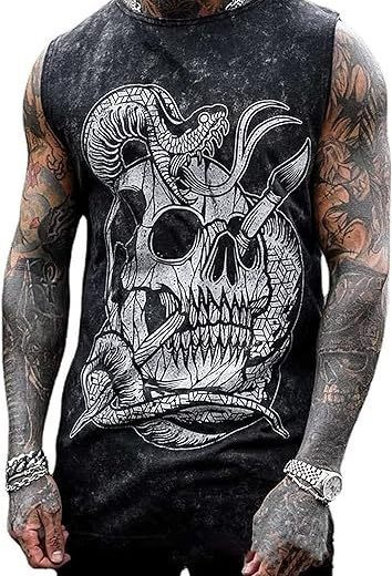 Men's Plus Size Sleeveless Vest 3D Retro Printed Fashion - Image 2