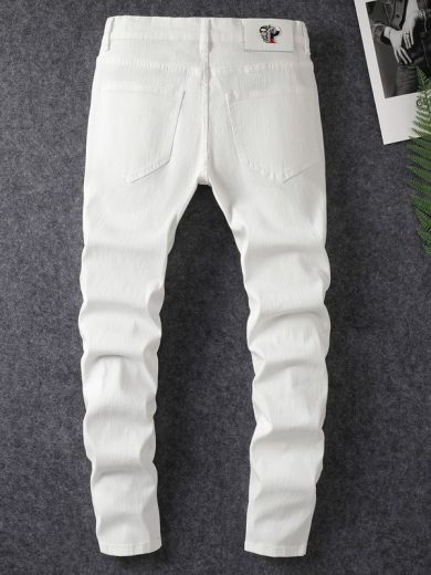 Hole Patch Washed Jeans - Image 5