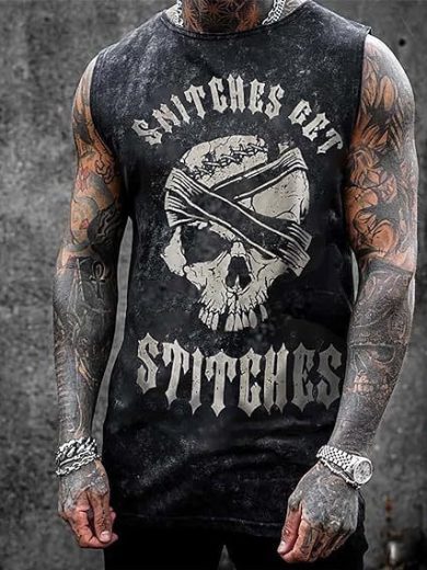 Men's Plus Size Sleeveless Vest 3D Retro Printed Fashion - Image 9